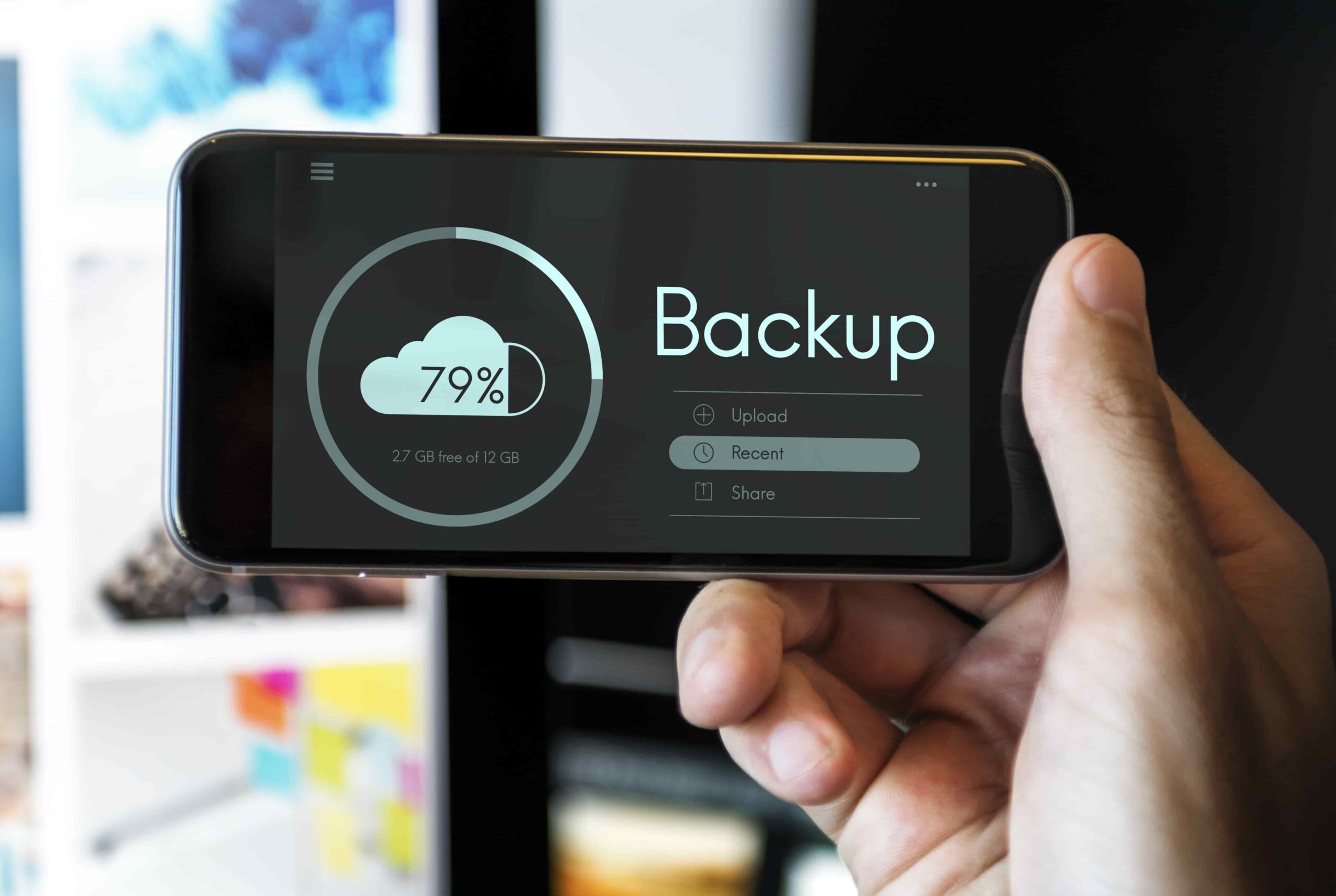 User backing up iPhone to iCloud before repair
